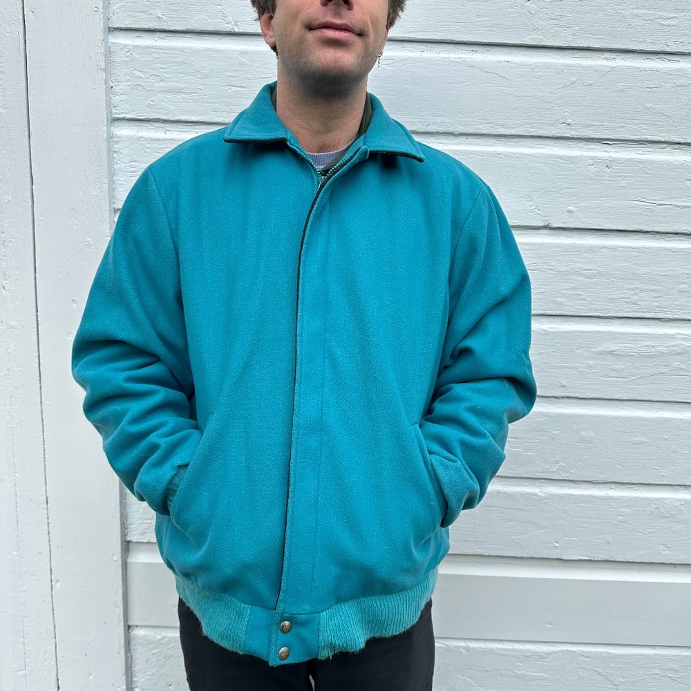 Vintage Woolrich Turquoise Wool Jacket